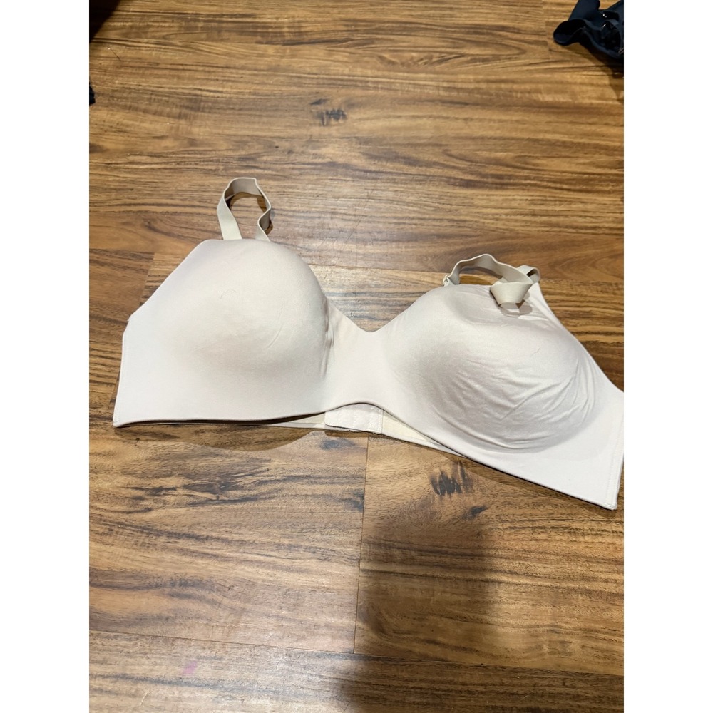 Minimalist Womens Hanes Wireless Seamless T-Shirt Bra‎ 2XL Beige